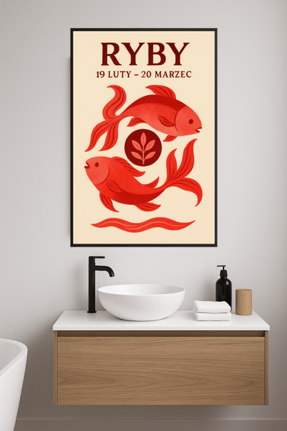 Stylizowany Druk Sztuki Rybnej - CasaNookDecor