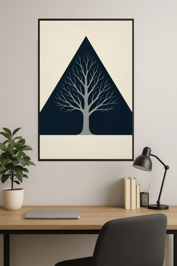 Stylizowany Drzewny Plakat Sztuki - CasaNookDecor