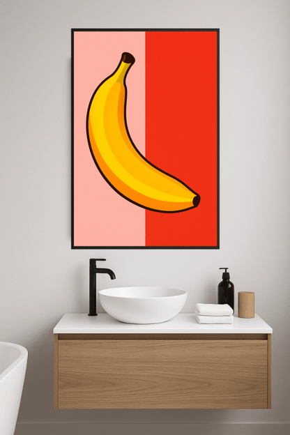 Stylizowany Plakat Sztuki z Bananem - CasaNookDecor