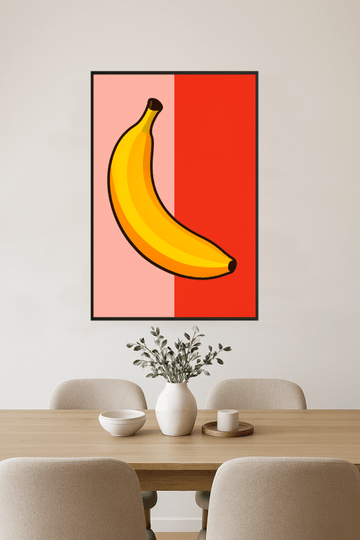 Stylizowany Plakat Sztuki z Bananem - CasaNookDecor