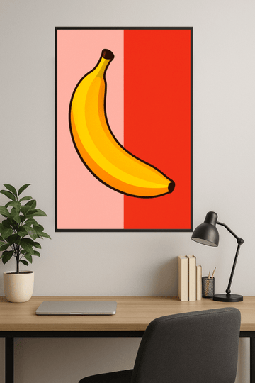 Stylizowany Plakat Sztuki z Bananem - CasaNookDecor