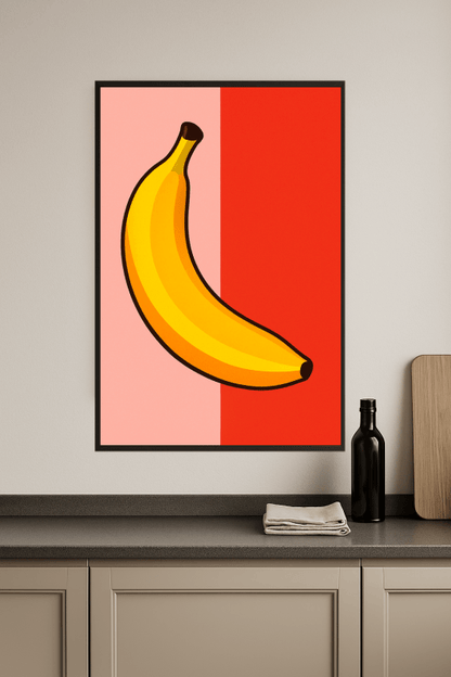 Stylizowany Plakat Sztuki z Bananem - CasaNookDecor