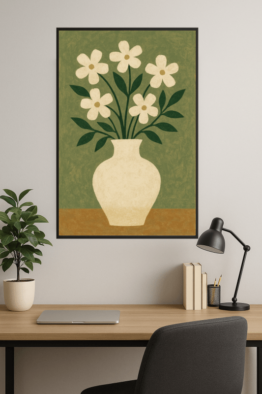 Stylizowany Wazon Kwiatowy Sztuka - CasaNookDecor