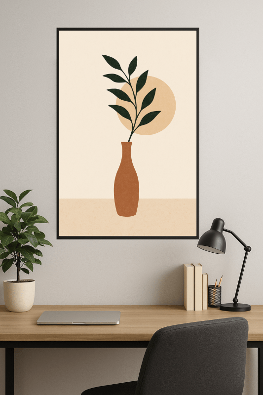 Stylizowany Wazon Z Liśćmi - CasaNookDecor