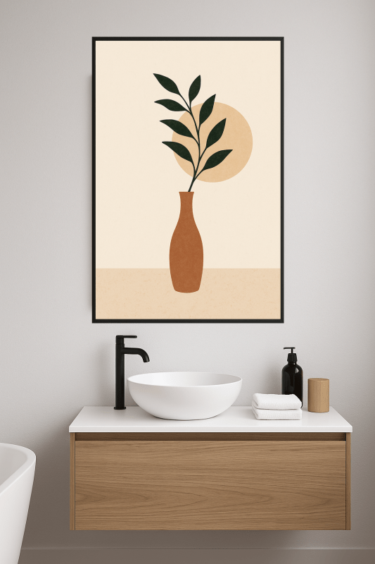 Stylizowany Wazon Z Liśćmi - CasaNookDecor