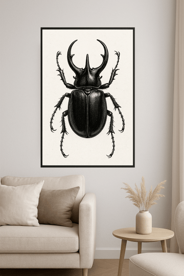 Szczegółowa Ilustracja Chrząszcza - CasaNookDecor