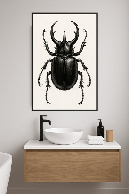 Szczegółowa Ilustracja Chrząszcza - CasaNookDecor