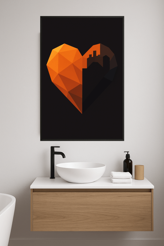 Sztuka Geometrycznego Serca - CasaNookDecor