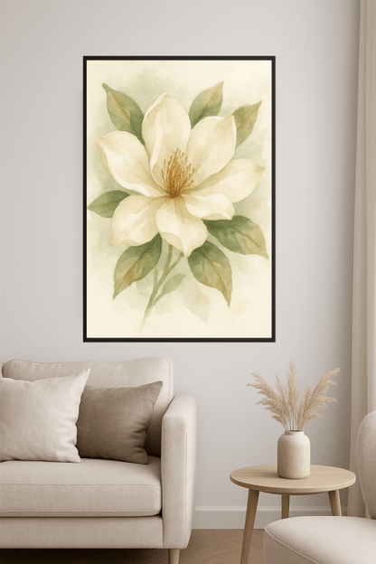 Sztuka Kwiatu Magnolii Akwarelą - CasaNookDecor