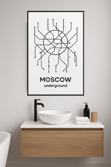 Sztuka Mapy Metra Moskwy - CasaNookDecor