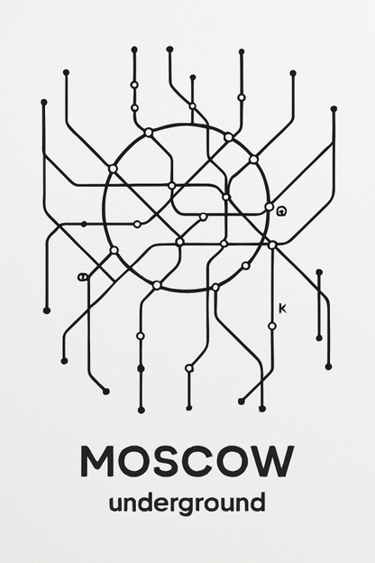 Sztuka Mapy Metra Moskwy - CasaNookDecor
