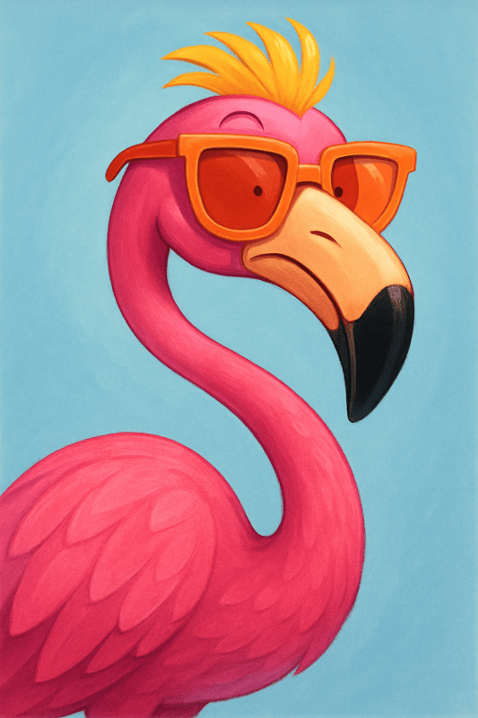Sztuka Okularów Przeciwsłonecznych Flamingo - CasaNookDecor