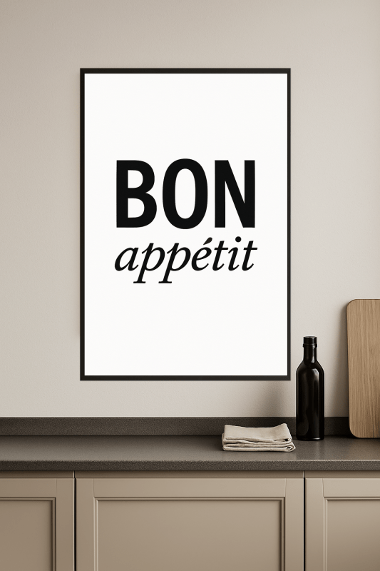 Sztuka Ścienna Bon Appétit - CasaNookDecor