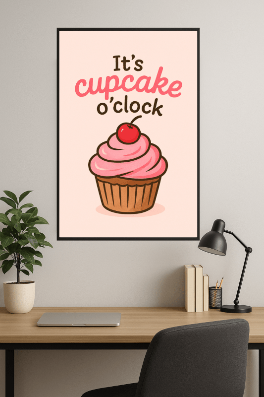 Sztuka Ścienna Cupcake O'Clock - CasaNookDecor