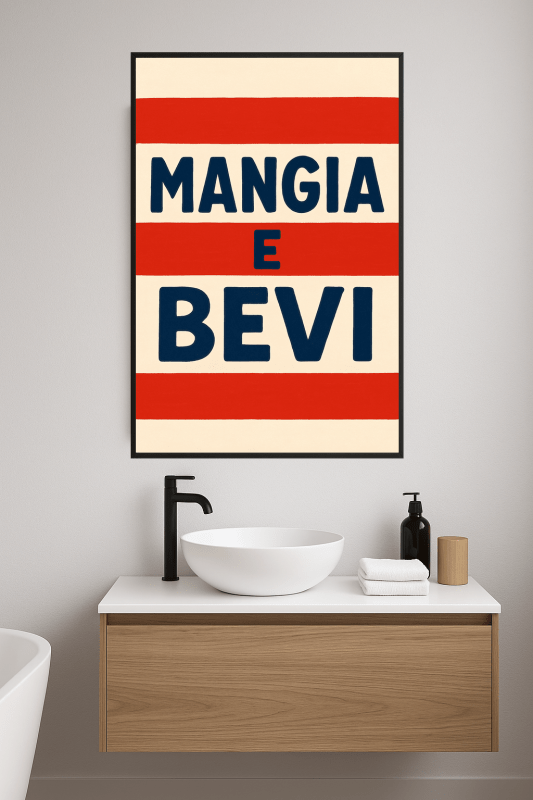 Sztuka Ścienna Mangia E Bevi - CasaNookDecor