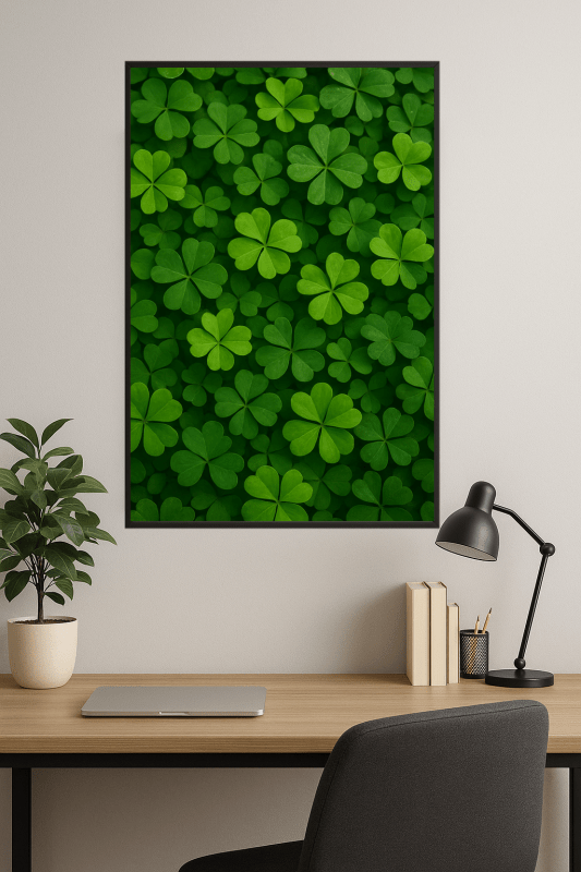 Sztuka Ścienna W Kształcie Liścia Koniczyny - CasaNookDecor