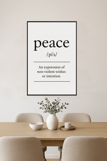 Sztuka Ścienna z Definicją Pokoju - CasaNookDecor