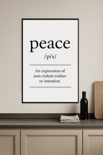 Sztuka Ścienna z Definicją Pokoju - CasaNookDecor