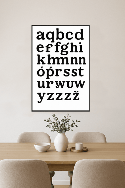 Sztuka Ścienna z Małymi Literami - CasaNookDecor
