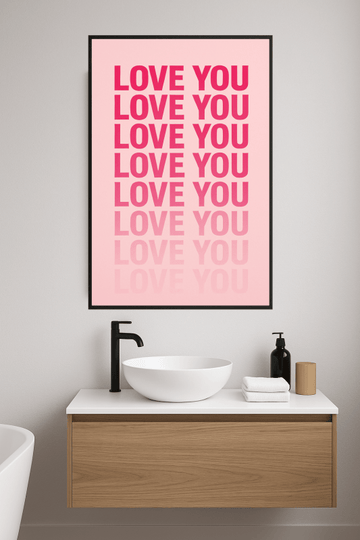 Sztuka Tekstowa 'Kocham Cię' - CasaNookDecor