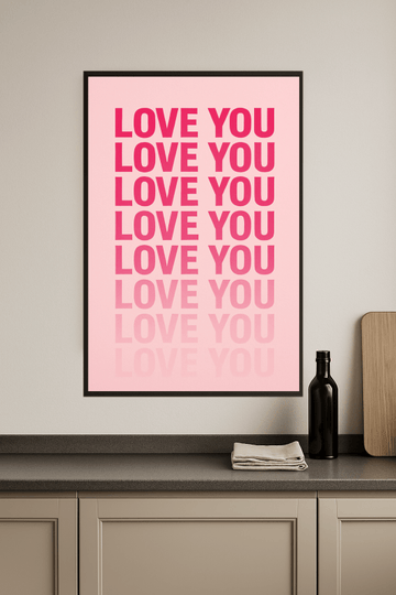 Sztuka Tekstowa 'Kocham Cię' - CasaNookDecor