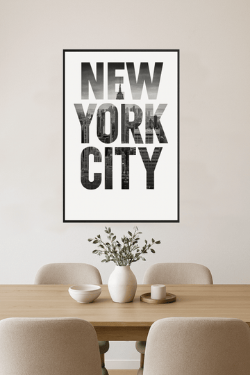 Sztuka Typograficzna Nowego Jorku - CasaNookDecor