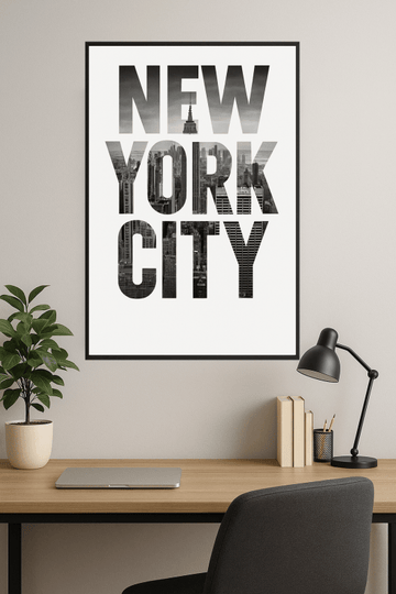 Sztuka Typograficzna Nowego Jorku - CasaNookDecor