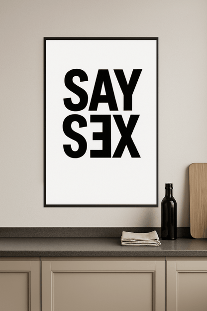Sztuka Typografii Mówiąca o Seksie - CasaNookDecor