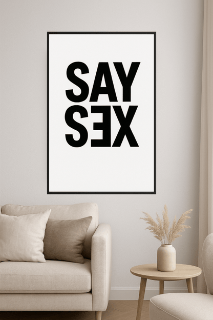 Sztuka Typografii Mówiąca o Seksie - CasaNookDecor
