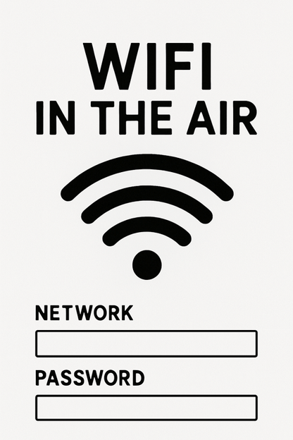 Tablica Informacyjna o Wi - Fi - CasaNookDecor