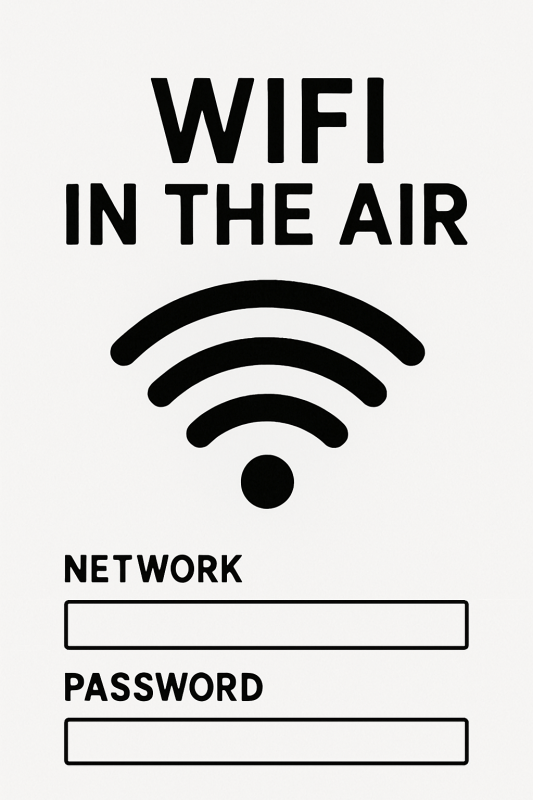 Tablica Informacyjna o Wi - Fi - CasaNookDecor