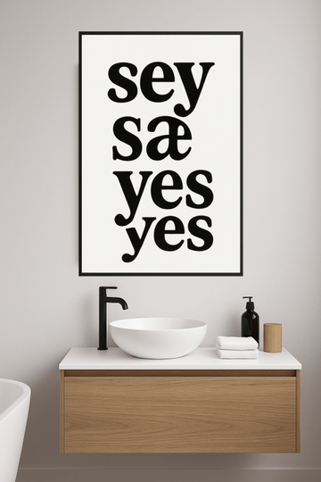 Tak, Plakat Sztuki Typograficznej - CasaNookDecor