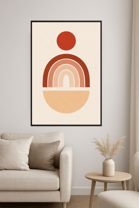 Terracotta Rainbow Art Print - CasaNookDecor