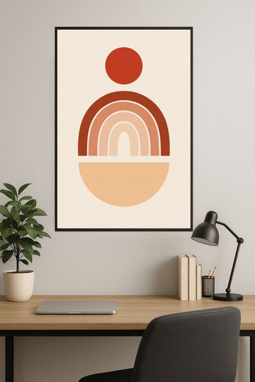 Terracotta Rainbow Art Print - CasaNookDecor