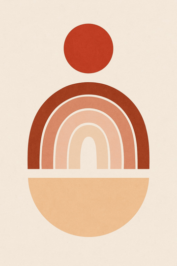 Terracotta Rainbow Art Print - CasaNookDecor