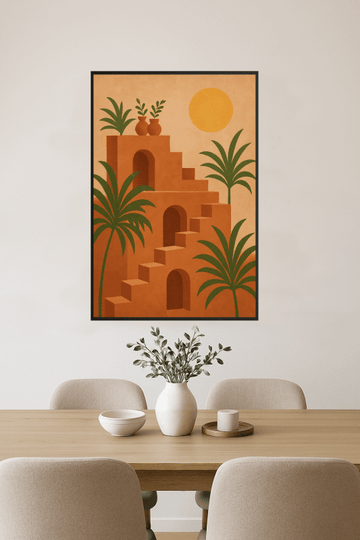 Tropikalny Plakat Sztuki Schodów - CasaNookDecor