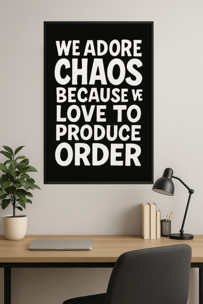 Typografia Druk Chaosu I Porządku - CasaNookDecor