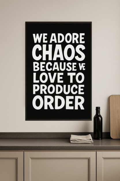 Typografia Druk Chaosu I Porządku - CasaNookDecor
