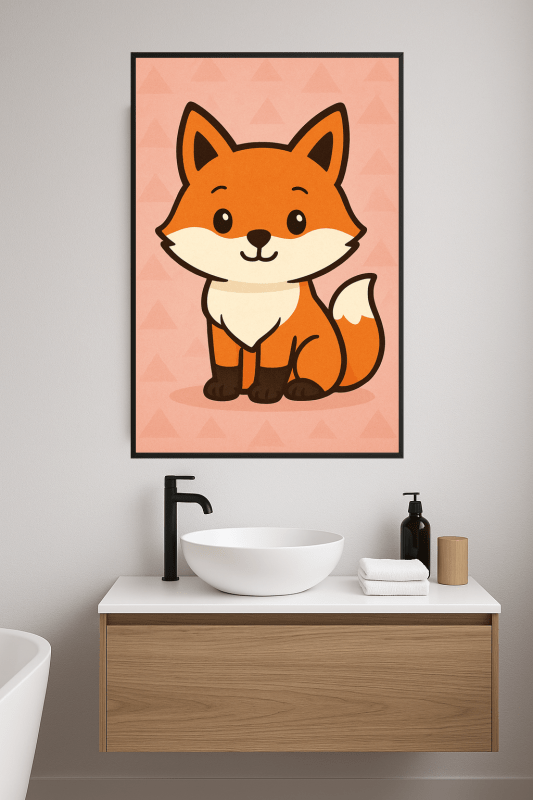 Uroczy Rysunkowy Wzór Lisa - CasaNookDecor