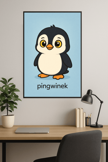 Uroczy Rysunkowy Wzór Pingwina - CasaNookDecor