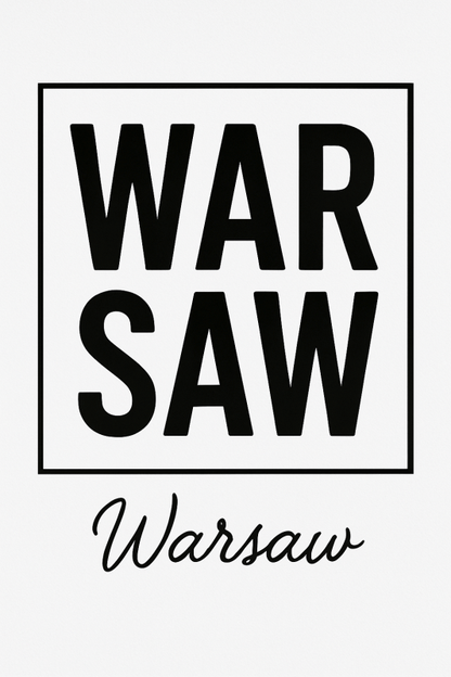 Warszawski Minimalistyczny Plakat Sztuki - CasaNookDecor