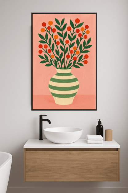 Wibrująca Słojowa Sztuka w Paski - CasaNookDecor