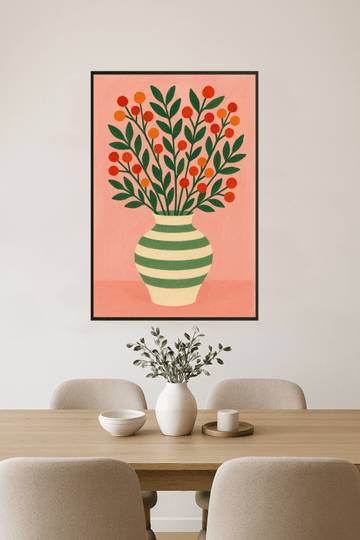 Wibrująca Słojowa Sztuka w Paski - CasaNookDecor