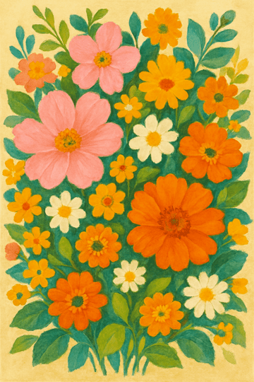 Wibrujący Druk Sztuki Kwiatowej - CasaNookDecor