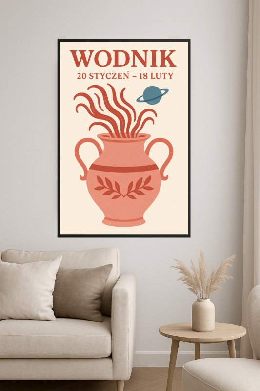 Wodnik - Druk Sztuki Zodiaku - CasaNookDecor