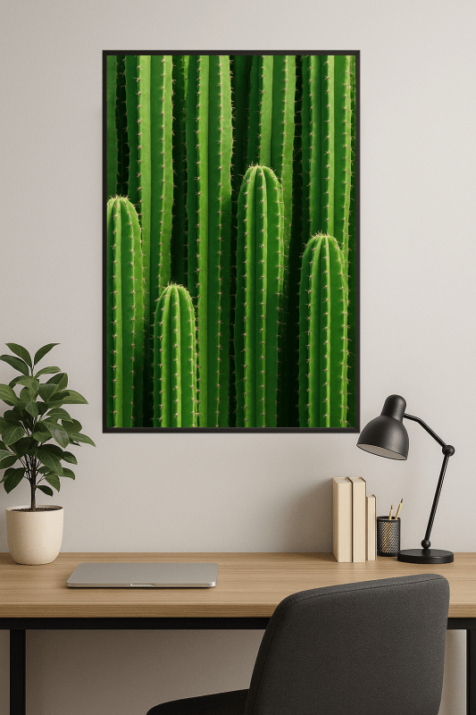 Wysokie Zielone Łodygi Kaktusa - CasaNookDecor