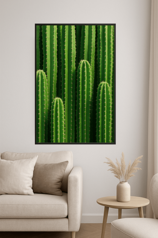 Wysokie Zielone Łodygi Kaktusa - CasaNookDecor