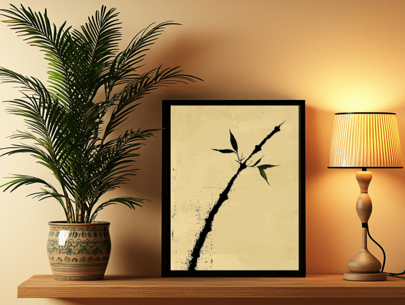 Zestaw 3 Plakatów w Ramie 30x40 Japandi Zen Obrazy Minimalizm Salon - CasaNookDecor