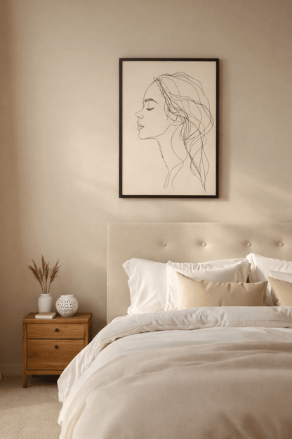 Zestaw 3 plakatów w ramie – Line Art Kobieta 30x40 cm - CasaNookDecor