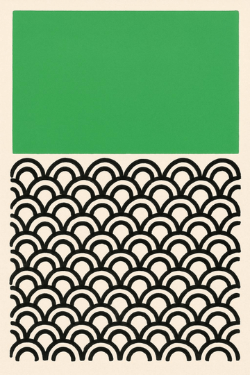 Zielono - Czarny Abstrakcyjny Wzór - CasaNookDecor – plakat do druku